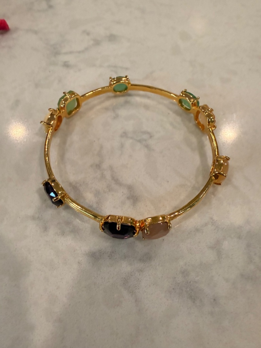 Kate Spade Gold Multicolor Gemstone Bangle Bracelet – NWOT - Picture 3 of 4